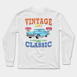 Vintage Classic Car Garage Hot Rod Novelty Gift Long Sleeve T-Shirt